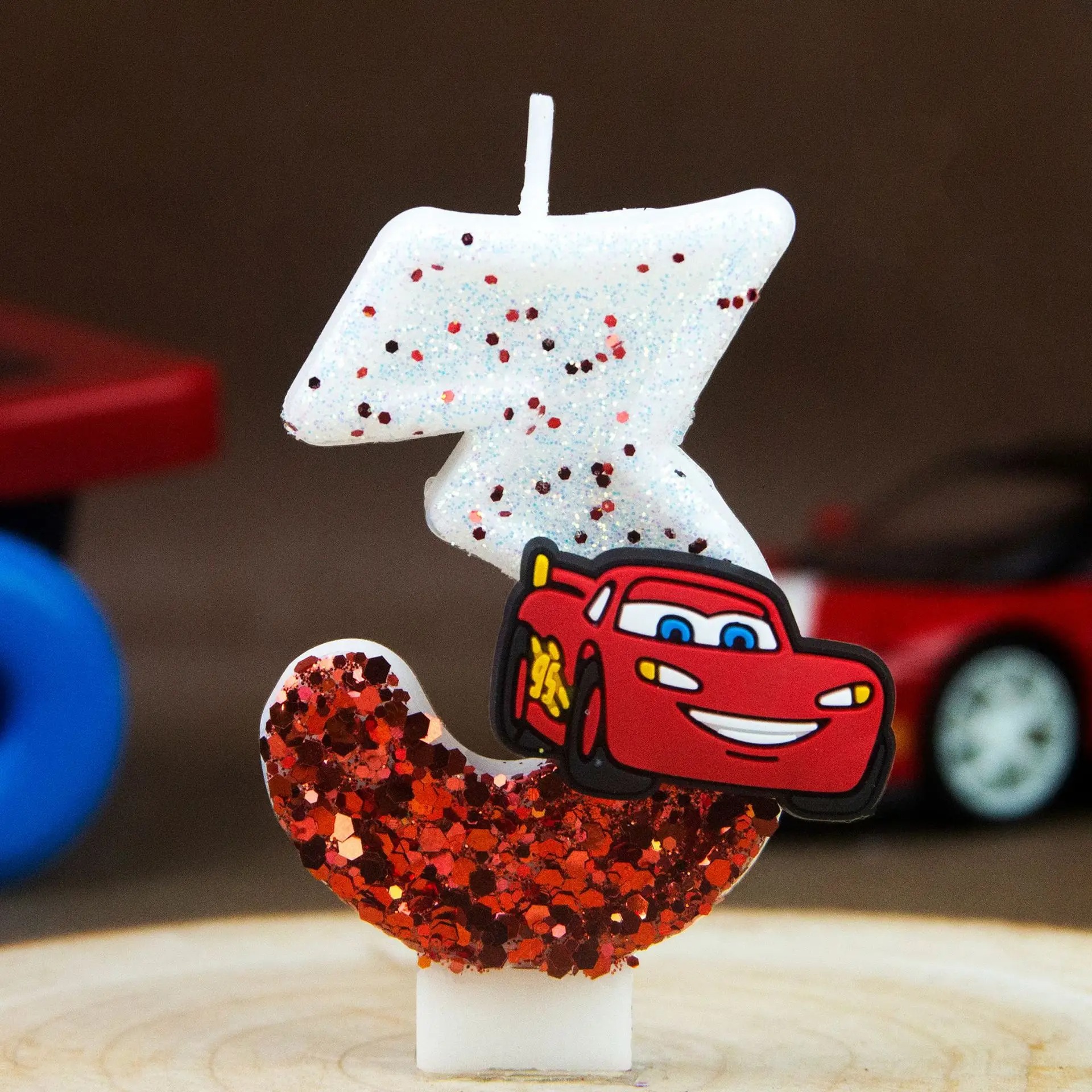 Holiday Candle Set - Lightning McQueen Digital Birthday Candle, 0-9
