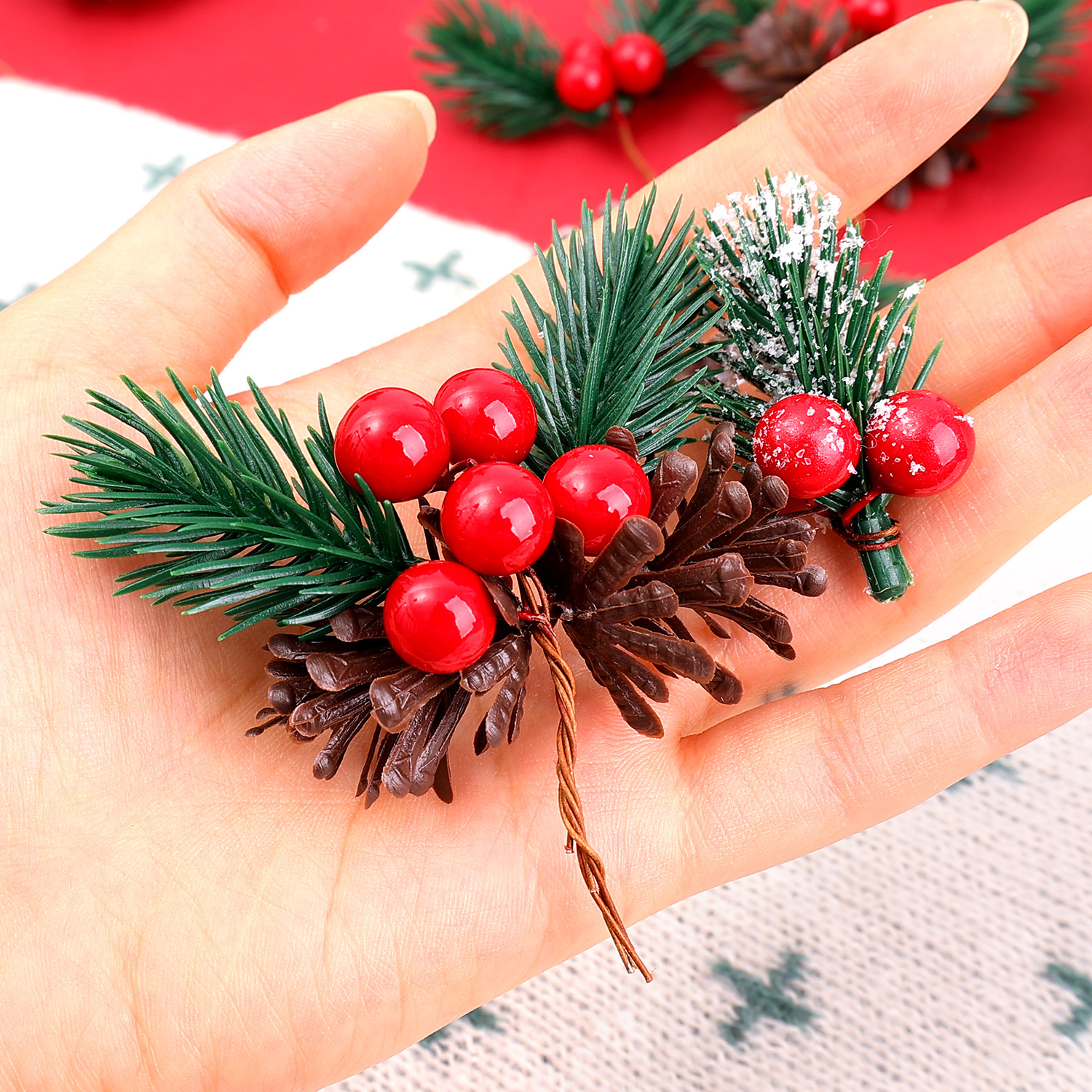 5/50Pcs Christmas Artificial P - Christmas Tree Artificial 리뷰 및 가격