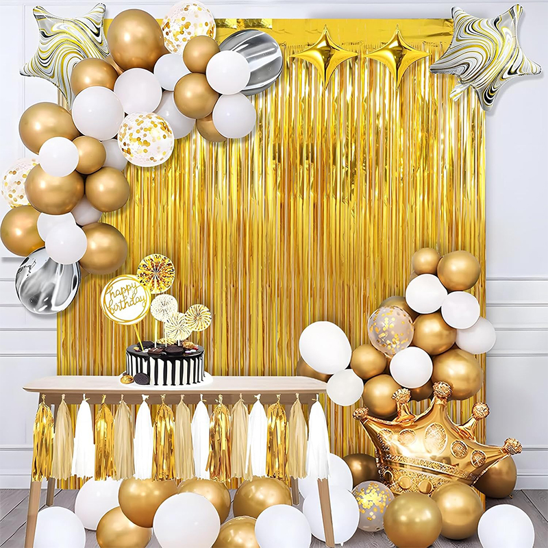 2M Glitter Gold Tinsel Fringe  - Tinsel Garland Decoration 리뷰 및 가격