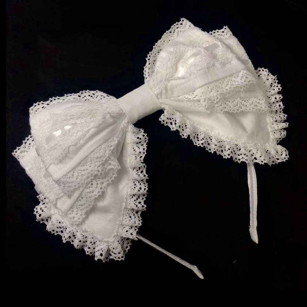 Y2K Lolita Lovely Lace Headban - Ribbon Bow Gift 리뷰 및 가격