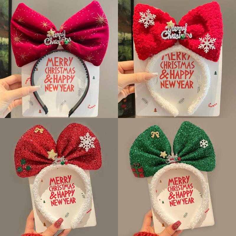 Kawaii Christmas Headband Cute - Ribbon Bow Gift 리뷰 및 가격