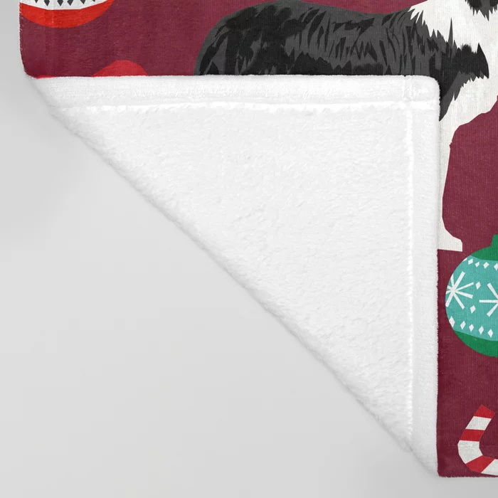Border Collie Christmas Stocki - Christmas Throw Blanket 리뷰 및 가격