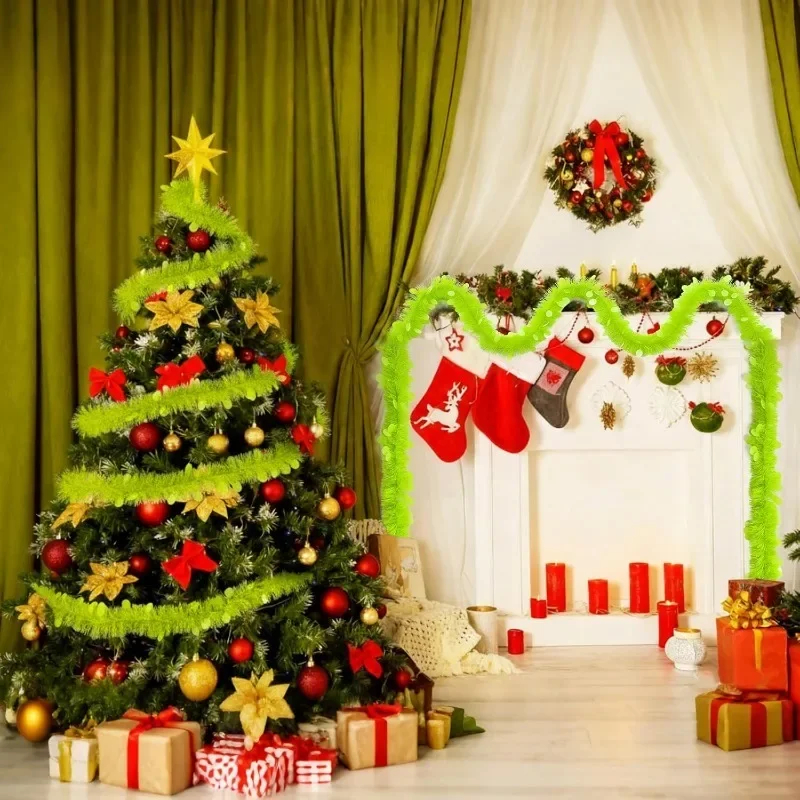 2M Length Christmas Tinsel Gar - Tinsel Garland Decoration 리뷰 및 가격