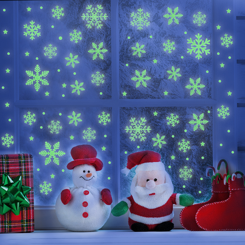 Christmas Luminous Snowflake W - Snowflake Window Decal 리뷰 및 가격