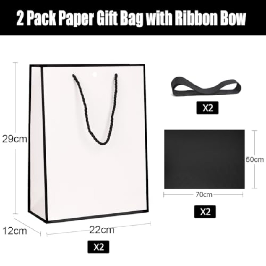 Gift Bags for Presents, 2 Pack - Ribbon Bow Gift 리뷰 및 가격