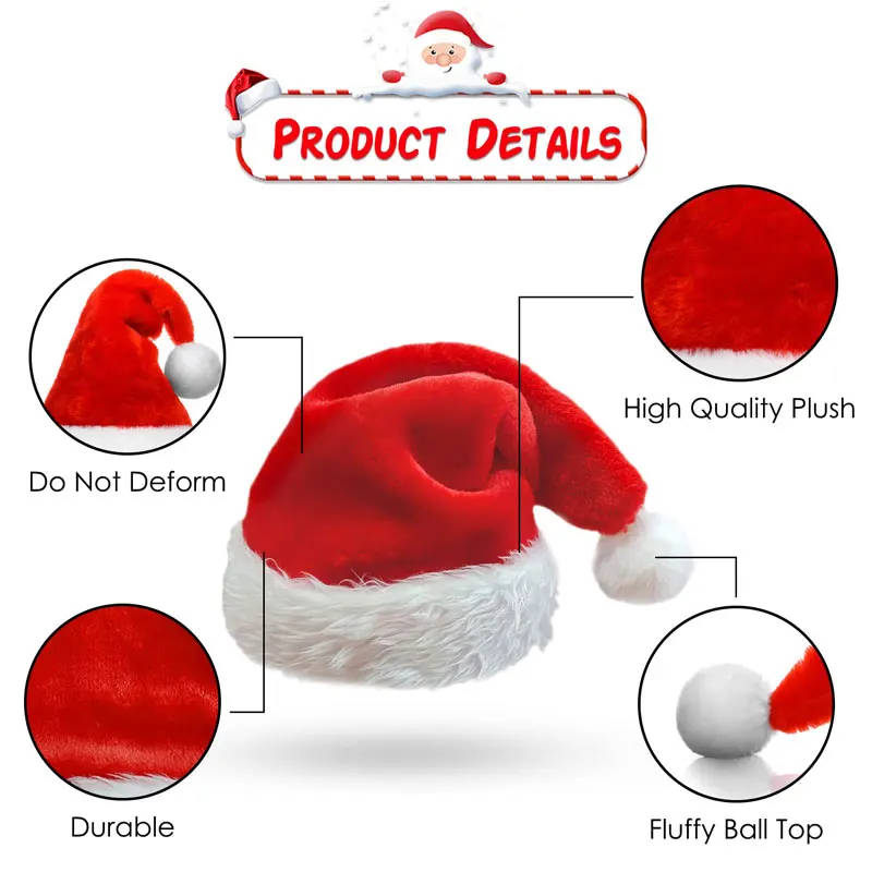 kkjoy Long Plush Red Santa Hat - Santa Hat Plush 리뷰 및 가격