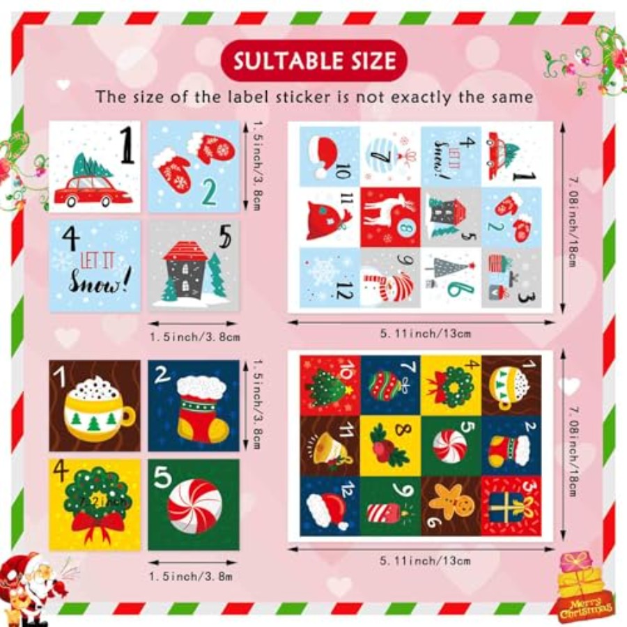 16 Sheets Christmas Advent Cal - Advent Calendar Gift 리뷰 및 가격