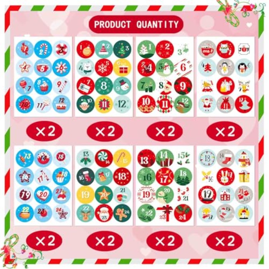 16 Sheets Christmas Advent Cal - Advent Calendar Gift 리뷰 및 가격