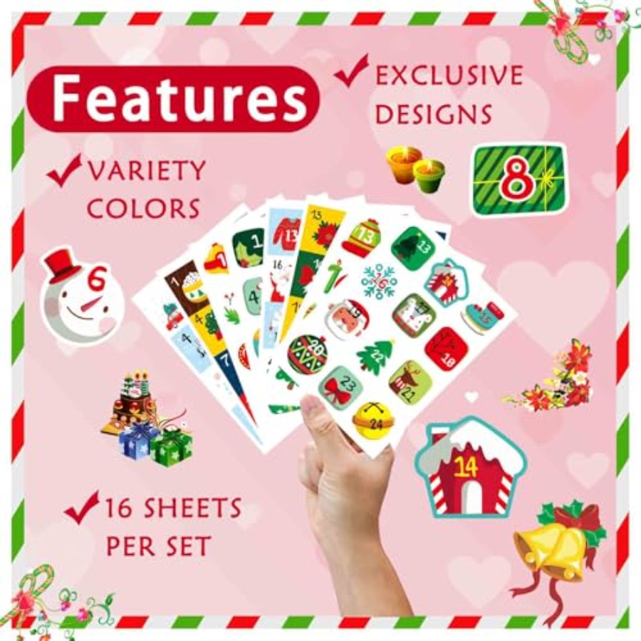 16 Sheets Christmas Advent Cal - Advent Calendar Gift 리뷰 및 가격