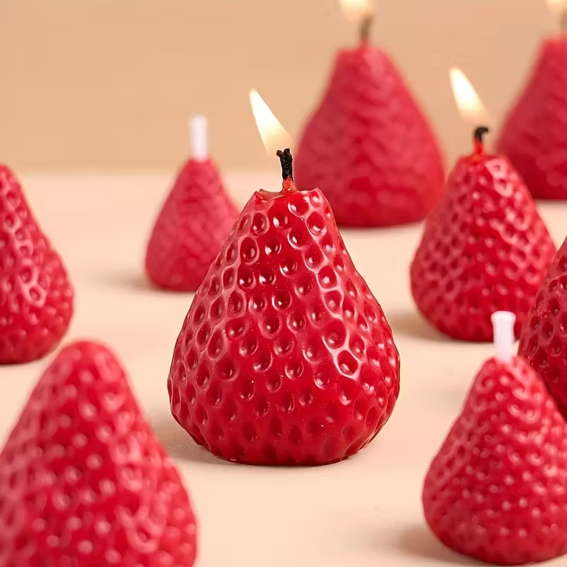 Strawberry Silicone Candle Mol - Holiday Candle Set 리뷰 및 가격