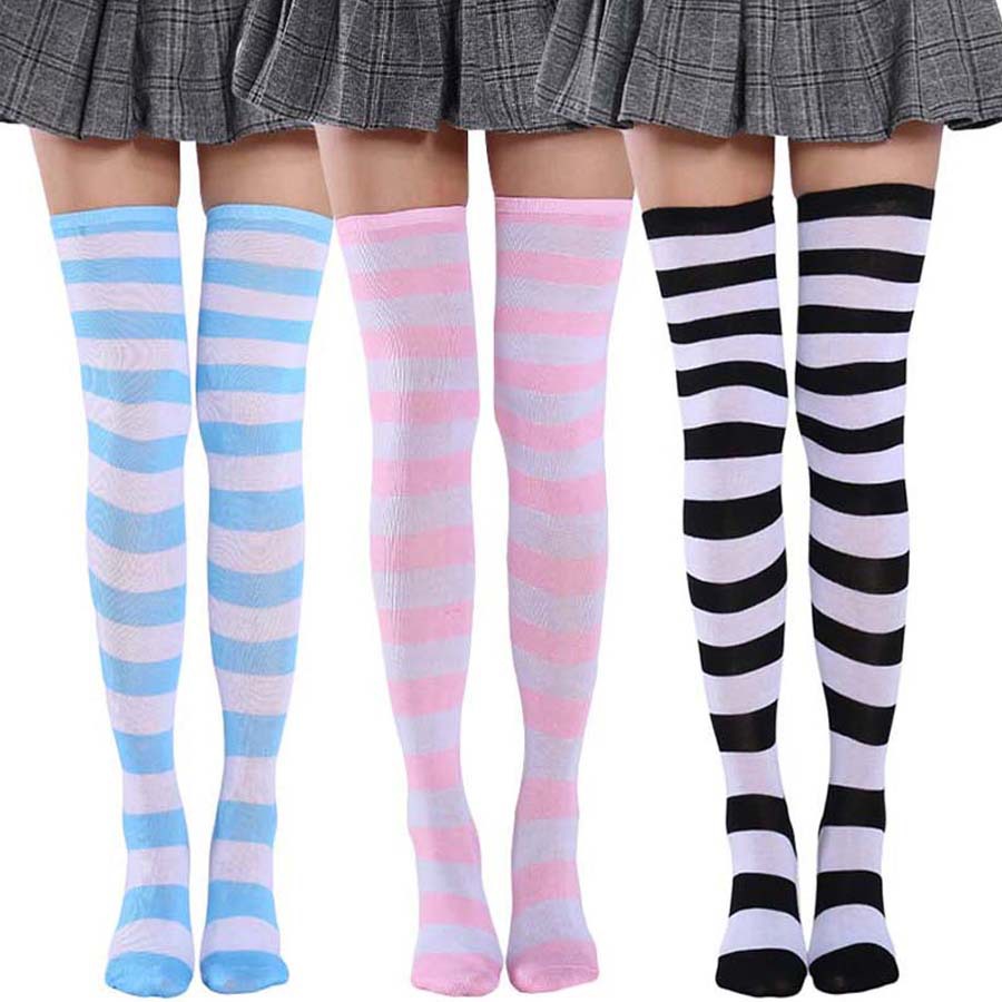 Cute Pink Blue Lolita Striped  - Christmas Stocking Hanging 리뷰 및 가격