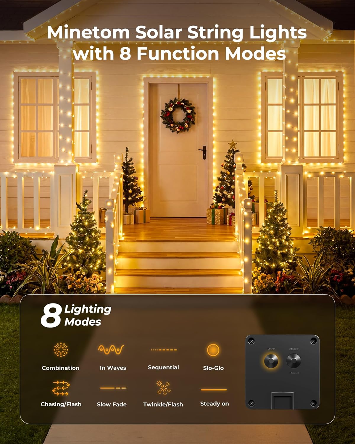 Solar Fairy Lights,33Ft 100 LE - Christmas Lights Outdoor 리뷰 및 가격