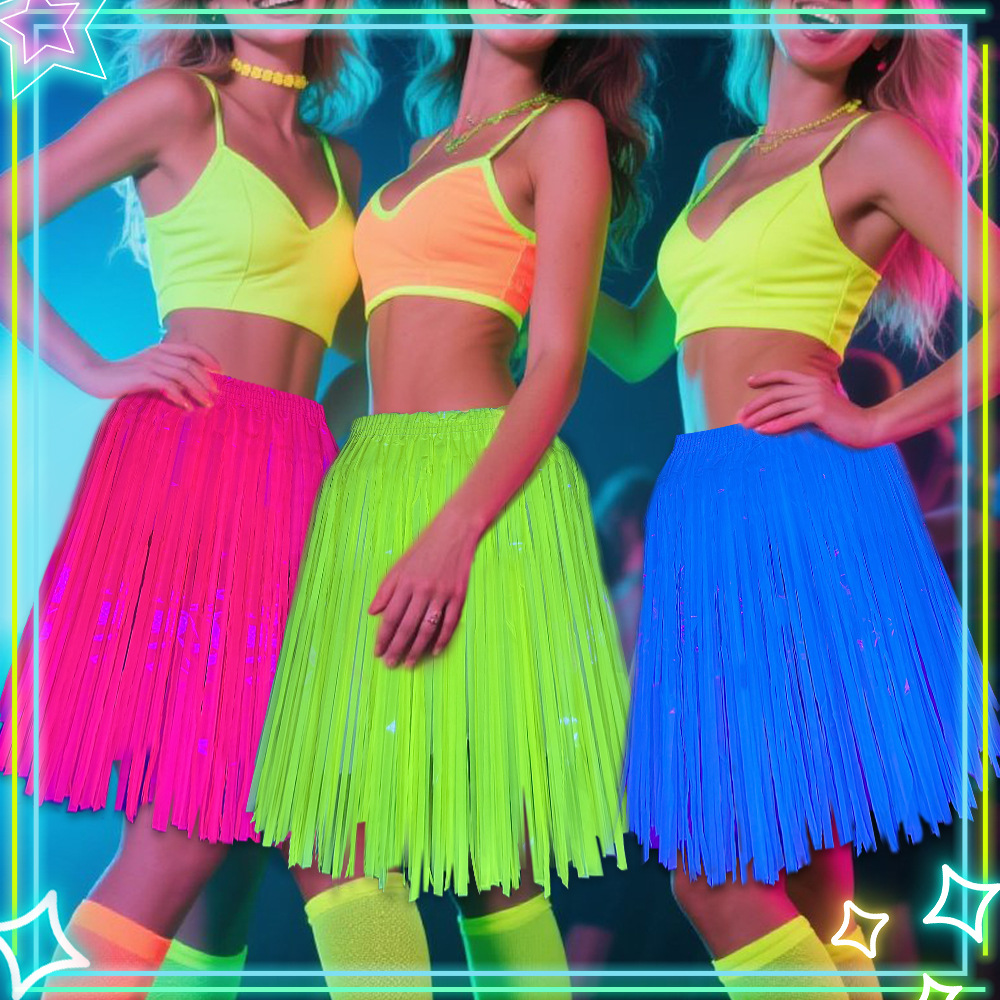 Neon Fluorescent Tinsel Skirt, - Tinsel Garland Decoration 리뷰 및 가격
