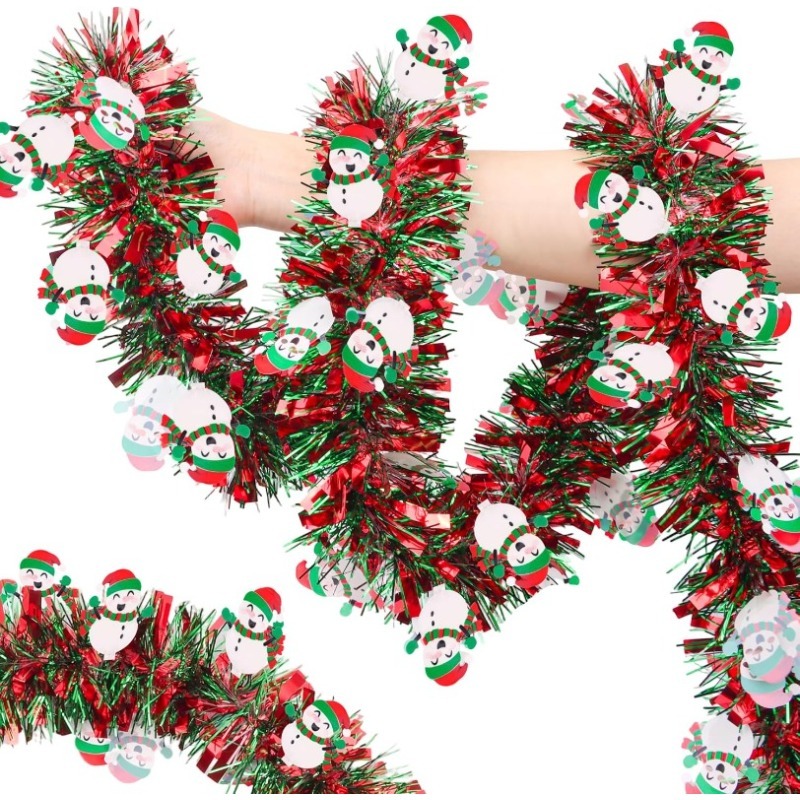 2M Red Green Christmas Tinsel  - Tinsel Garland Decoration 리뷰 및 가격