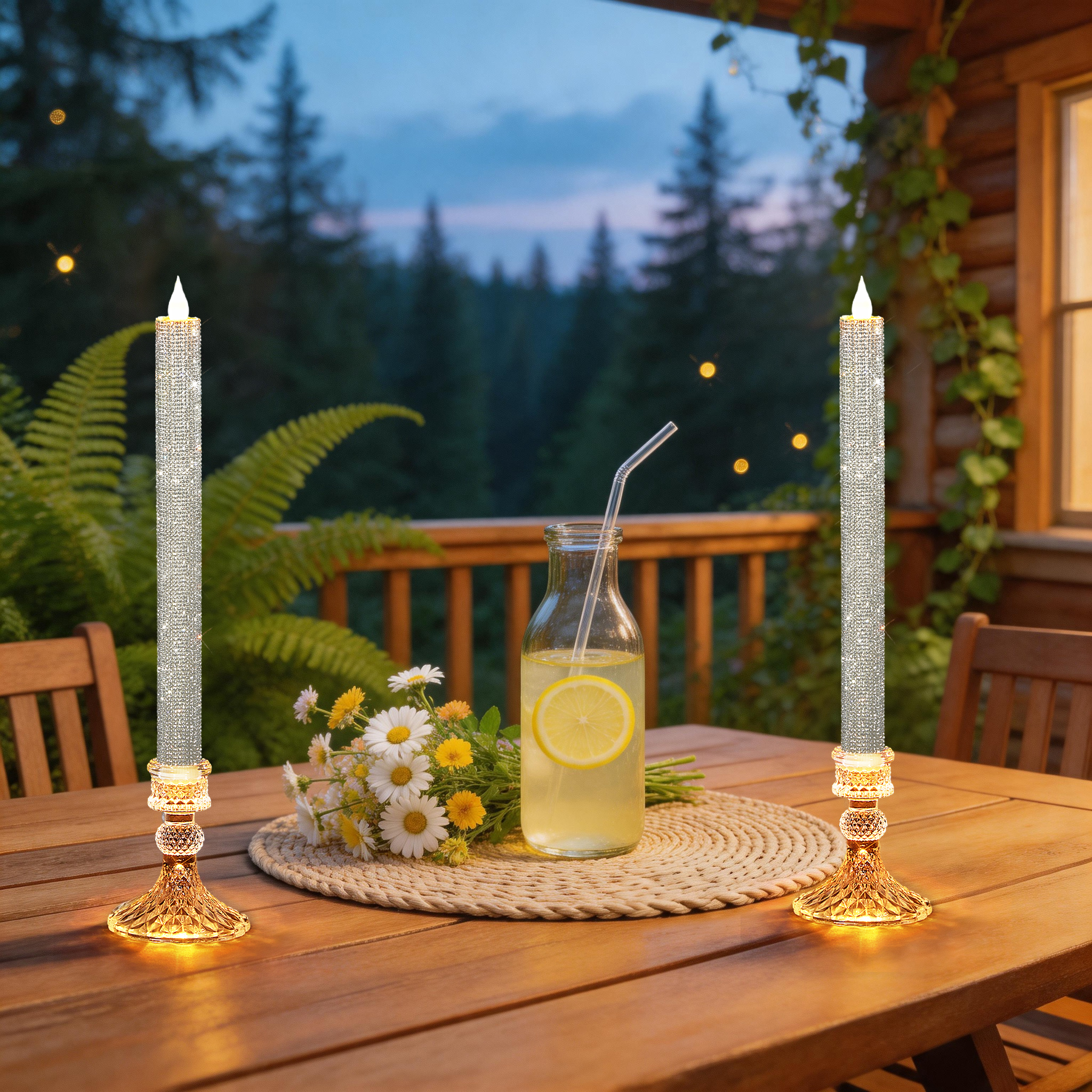 Flameless Taper Candle Set of  - Holiday Candle Set 리뷰 및 가격