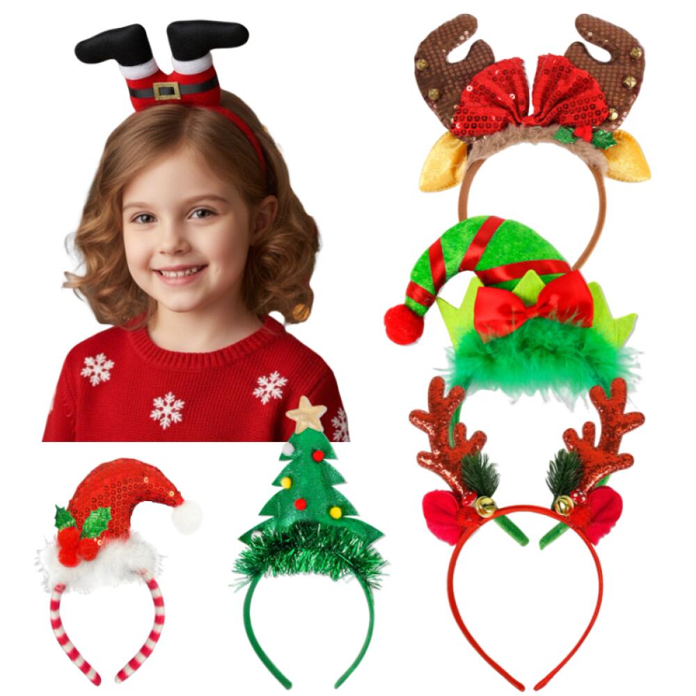 1 Piece/5Pcs Funny Santa Claus - Reindeer Antlers Headband 리뷰 및 가격