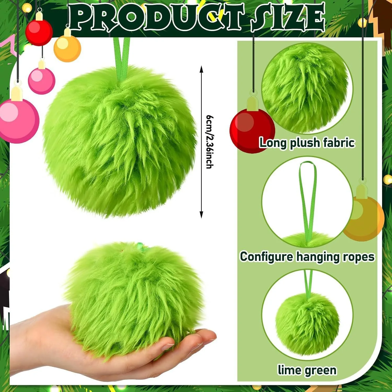 Christmas Green Long Plush Bal - Santa Hat Plush 리뷰 및 가격