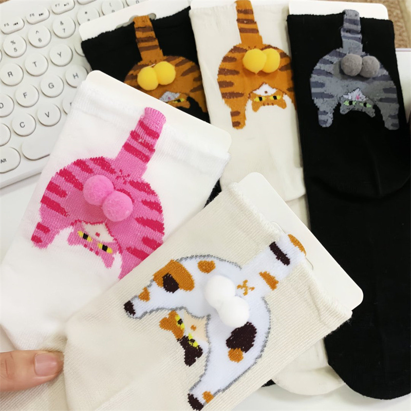 Couple Cat Egg Socks 3D Funny  - Christmas Stocking Hanging 리뷰 및 가격