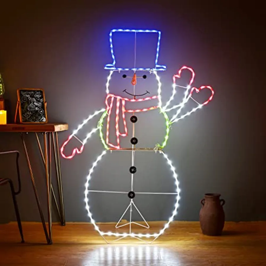 5FT 195 LED Snowman Light, Col - Christmas Lights Outdoor 리뷰 및 가격