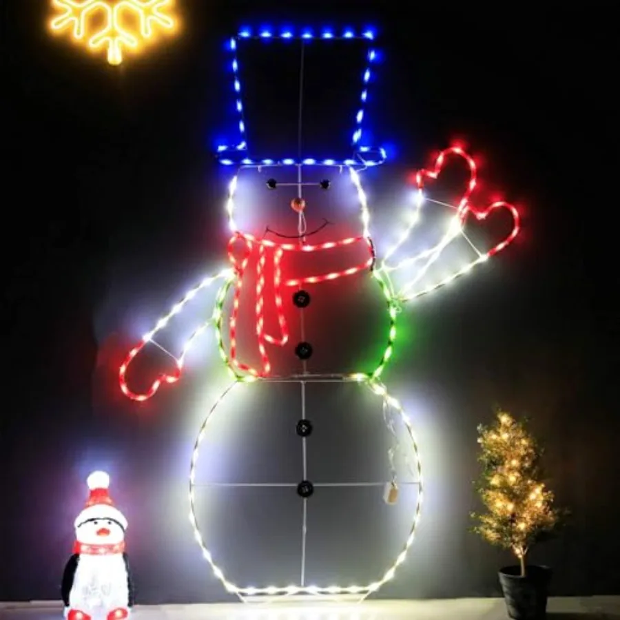 5FT 195 LED Snowman Light, Col - Christmas Lights Outdoor 리뷰 및 가격