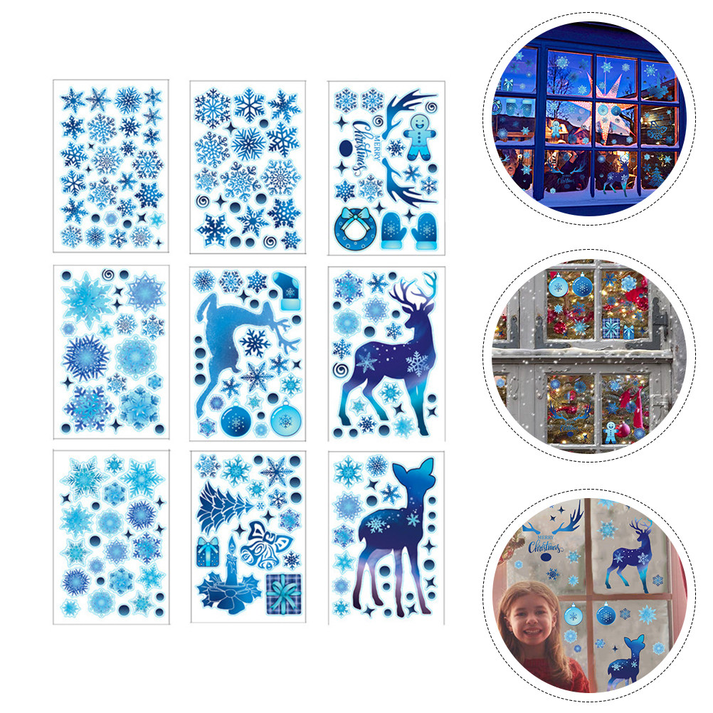 9 Sheets Christmas Window Deca - Snowflake Window Decal 리뷰 및 가격
