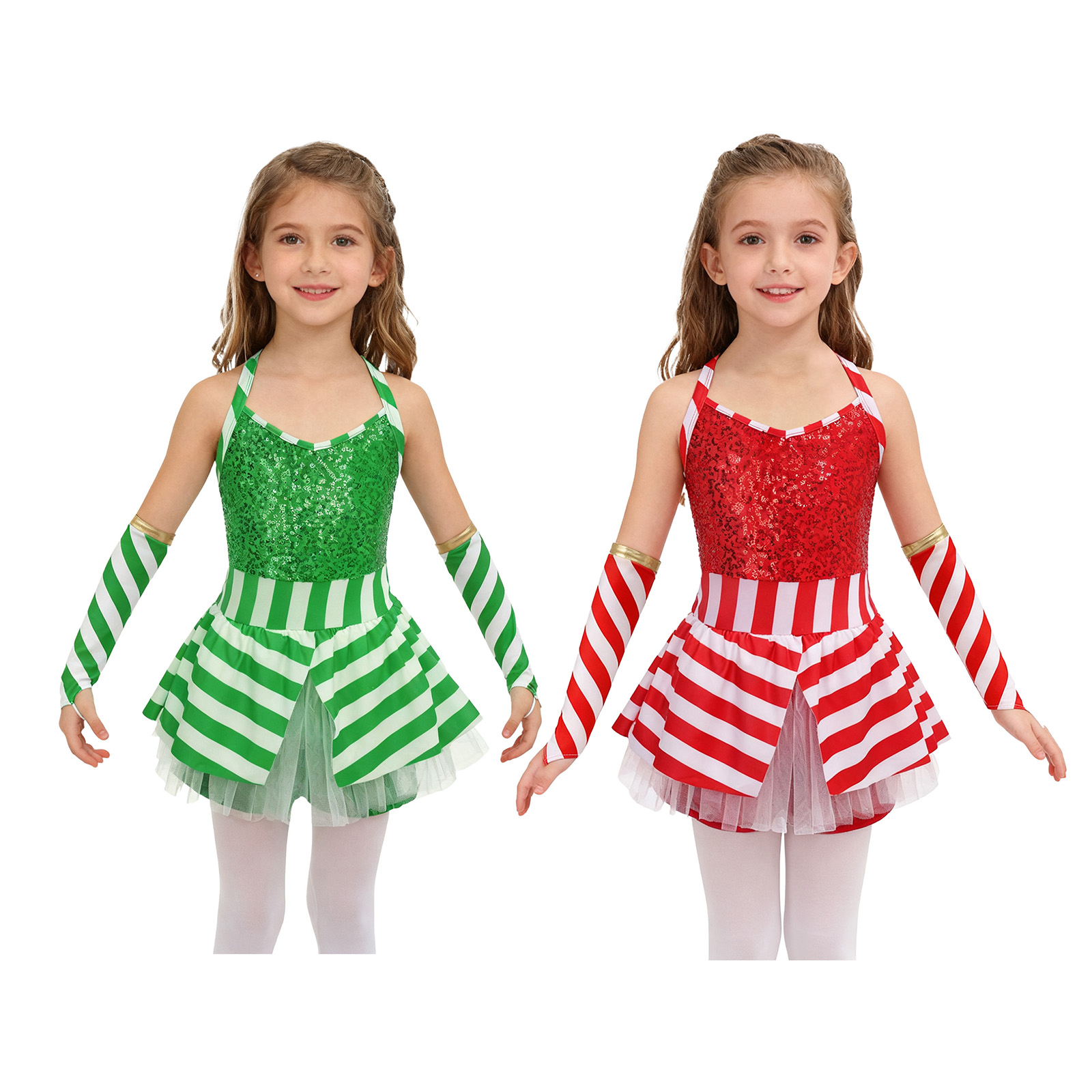 Girls Christmas Candy Cane Dan - Elf Costume Christmas 리뷰 및 가격