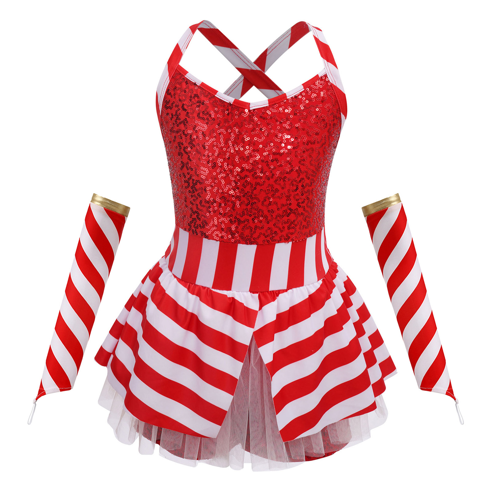 Girls Christmas Candy Cane Dan - Elf Costume Christmas 리뷰 및 가격