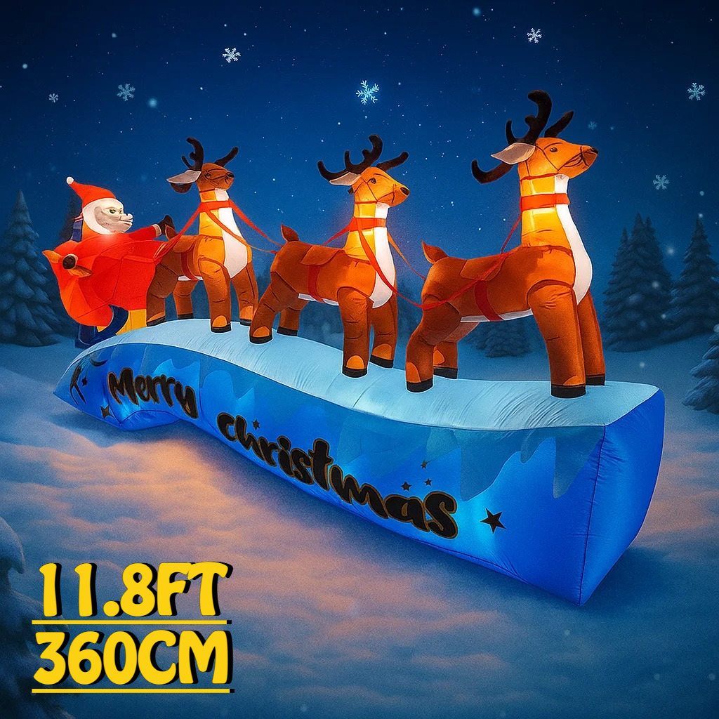 11.8FT Santa Claus Reindeer Sl - Christmas Lights Outdoor 리뷰 및 가격