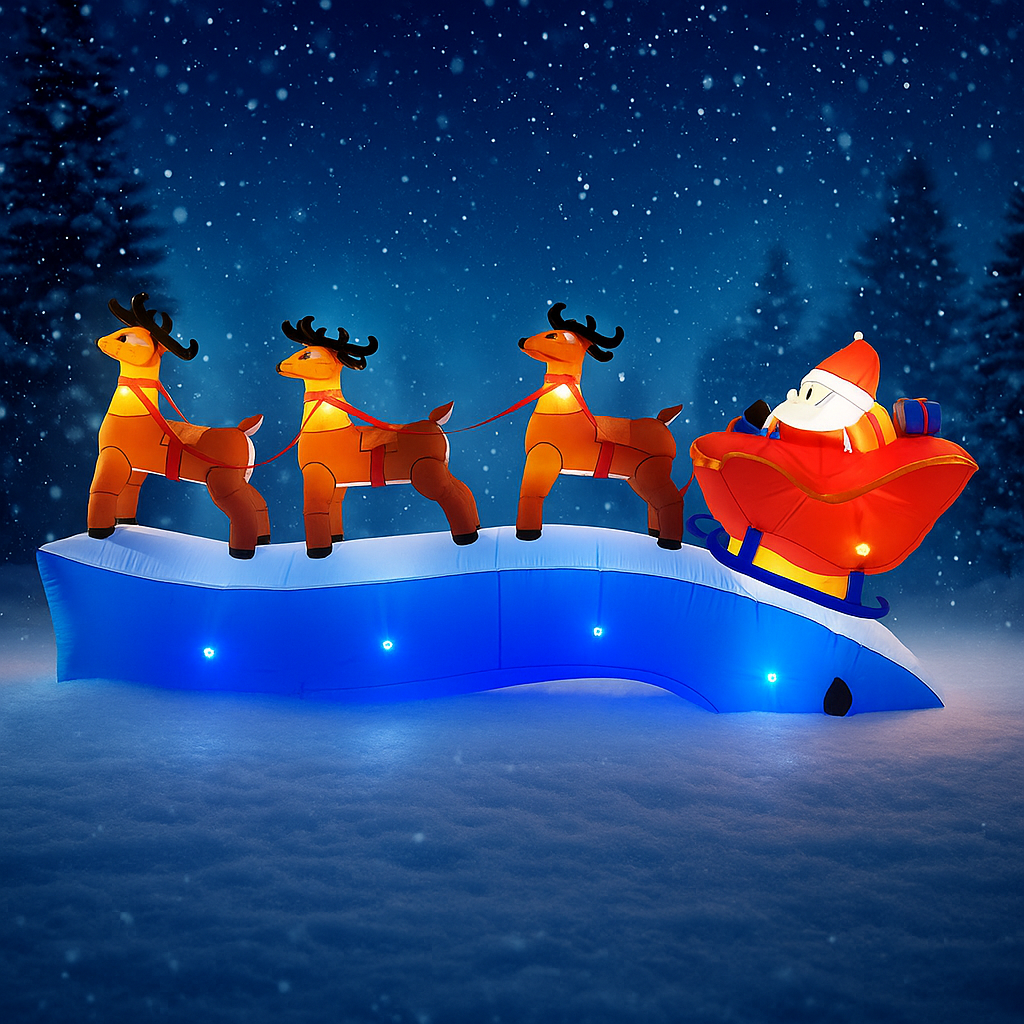 11.8FT Santa Claus Reindeer Sl - Christmas Lights Outdoor 리뷰 및 가격