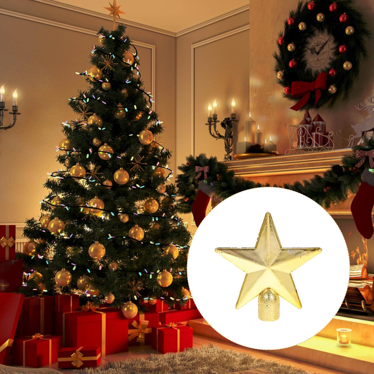 6cm Mini Christmas Tree Topper - Star Tree Topper 리뷰 및 가격