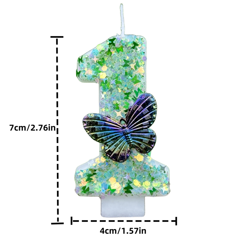 1Pc Green Sequins Number 0-9 B - Holiday Candle Set 리뷰 및 가격