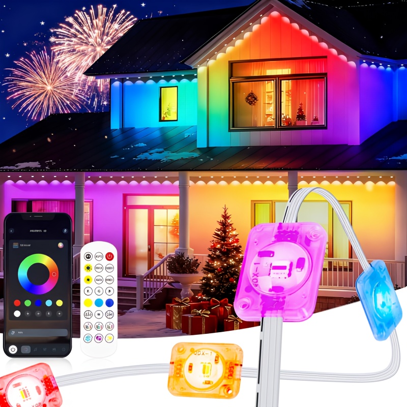 RGB+IC Smart Outdoor Eaves Lig - Christmas Lights Outdoor 리뷰 및 가격