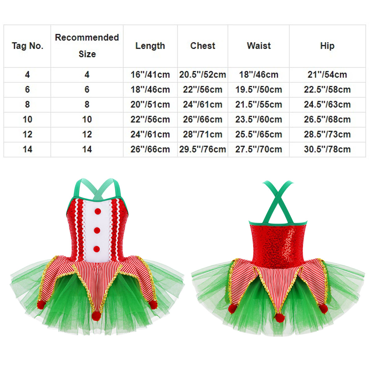 Kids Girls Sleeveless Sequins  - Elf Costume Christmas 리뷰 및 가격