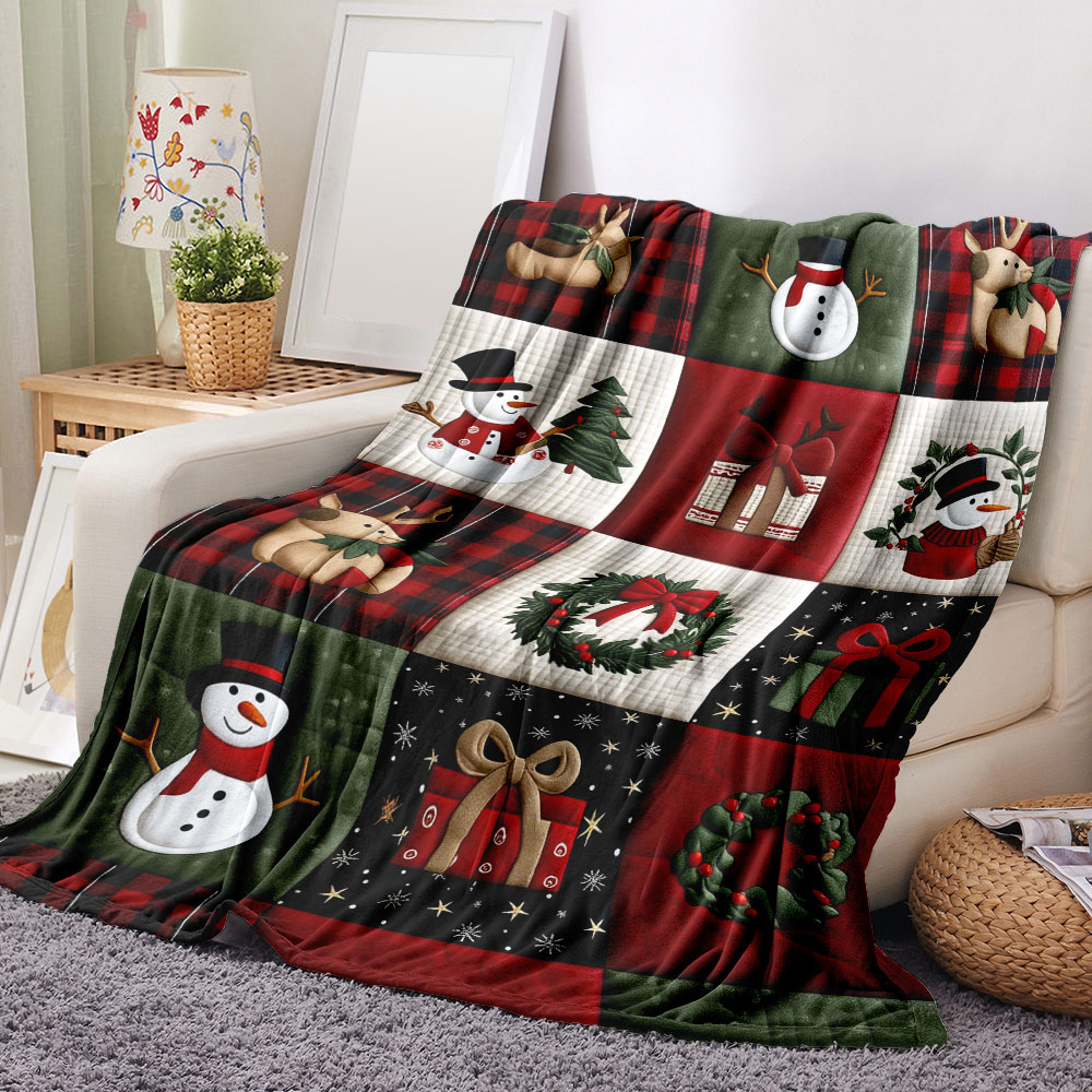 Christmas Quilt Patchwork Blan - Christmas Throw Blanket 리뷰 및 가격