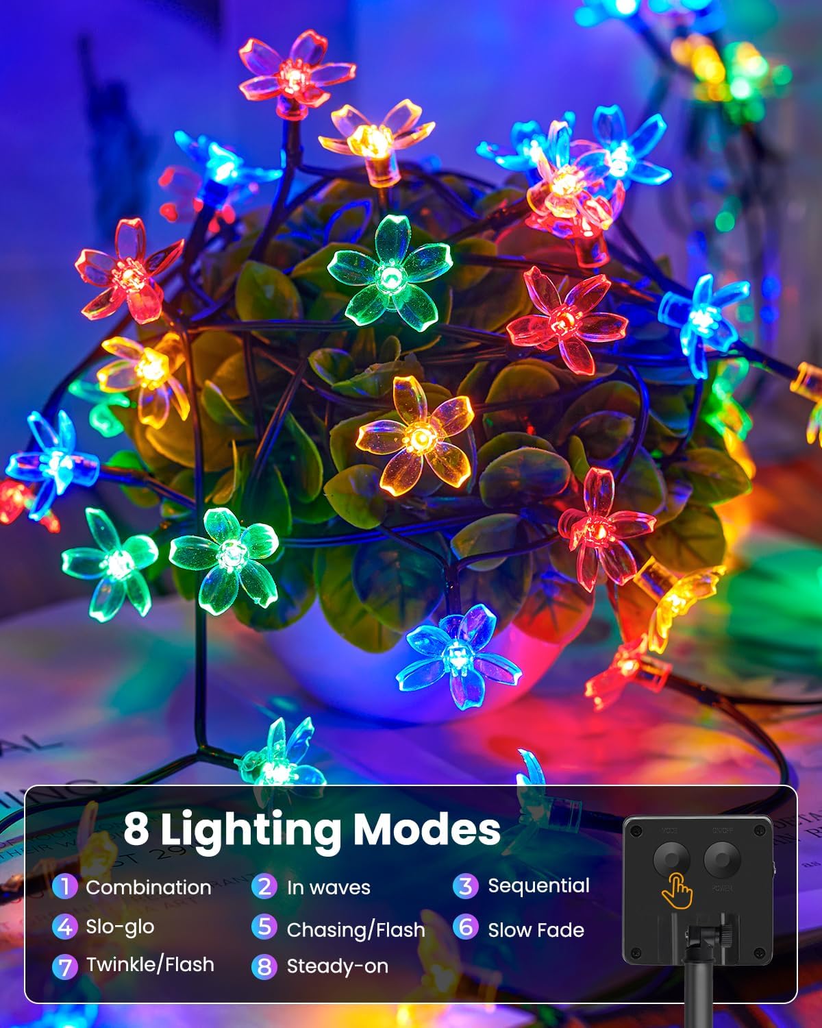 60 LED Flower Solar String Lig - Christmas Lights Outdoor 리뷰 및 가격