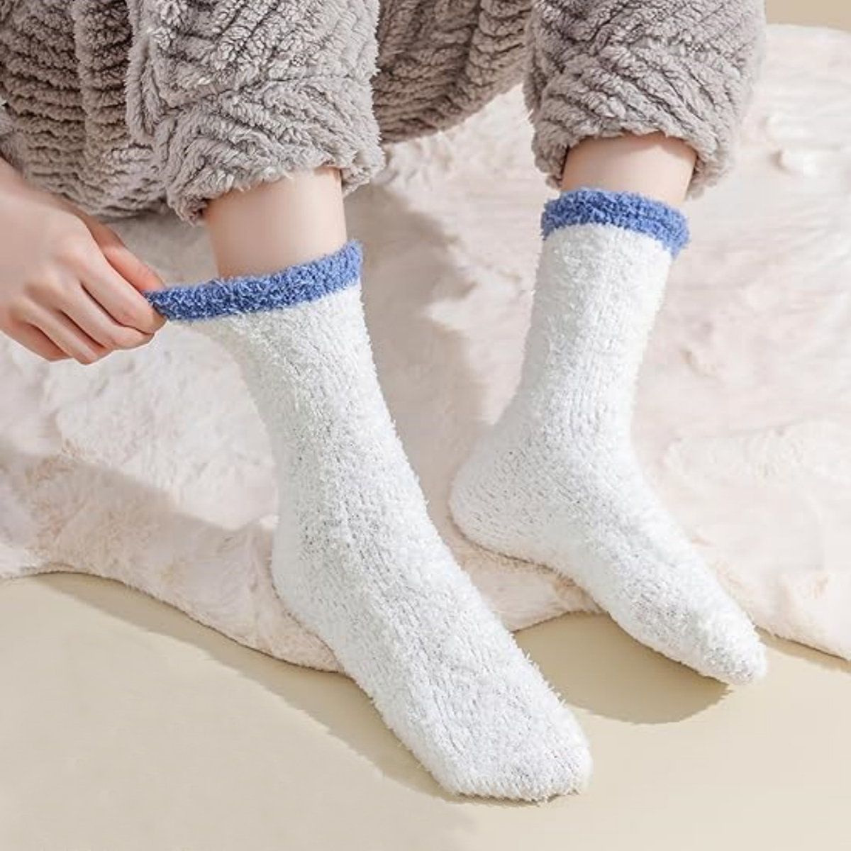 6/12 Pairs of Fuzzy Socks Soft - Christmas Stocking Hanging 리뷰 및 가격
