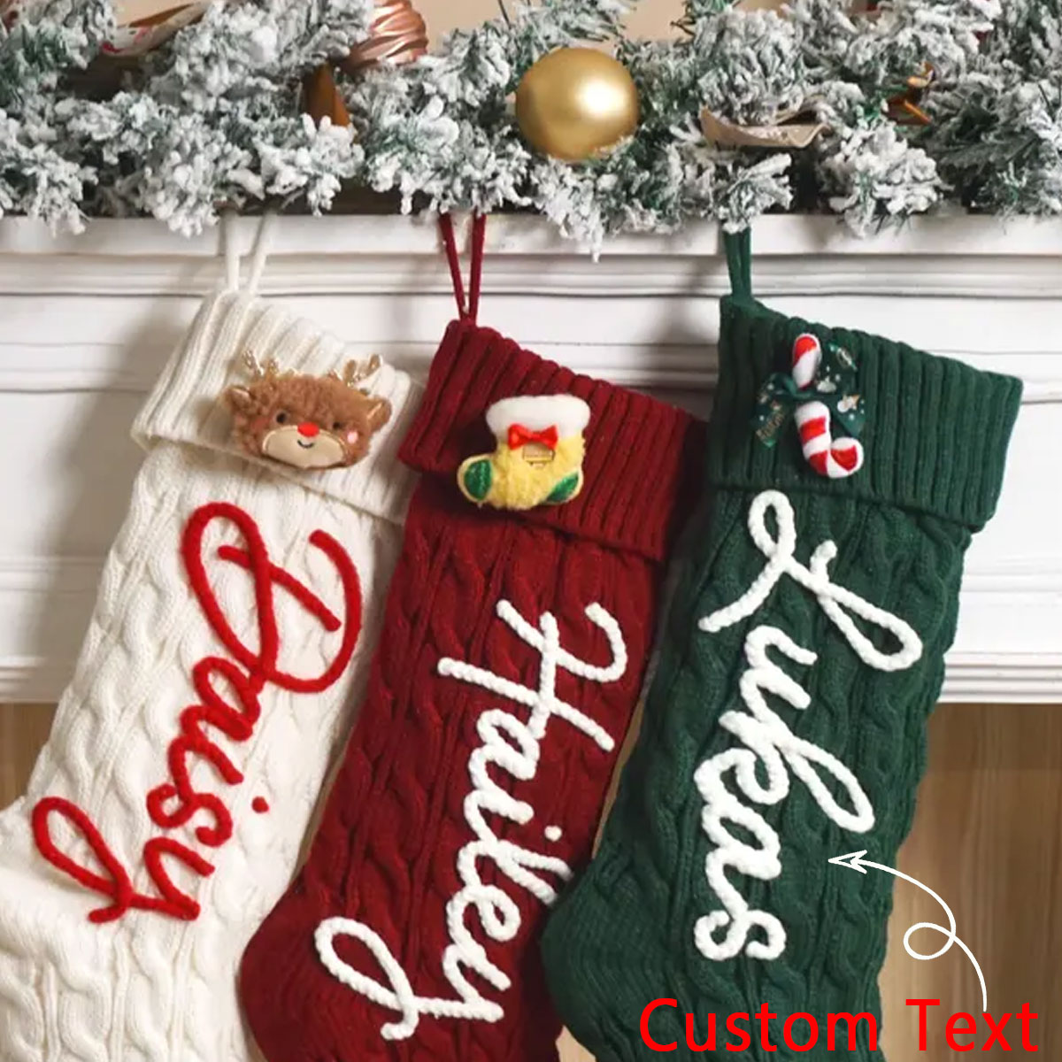 1PC Christmas decorative stock - Christmas Stocking Hanging 리뷰 및 가격