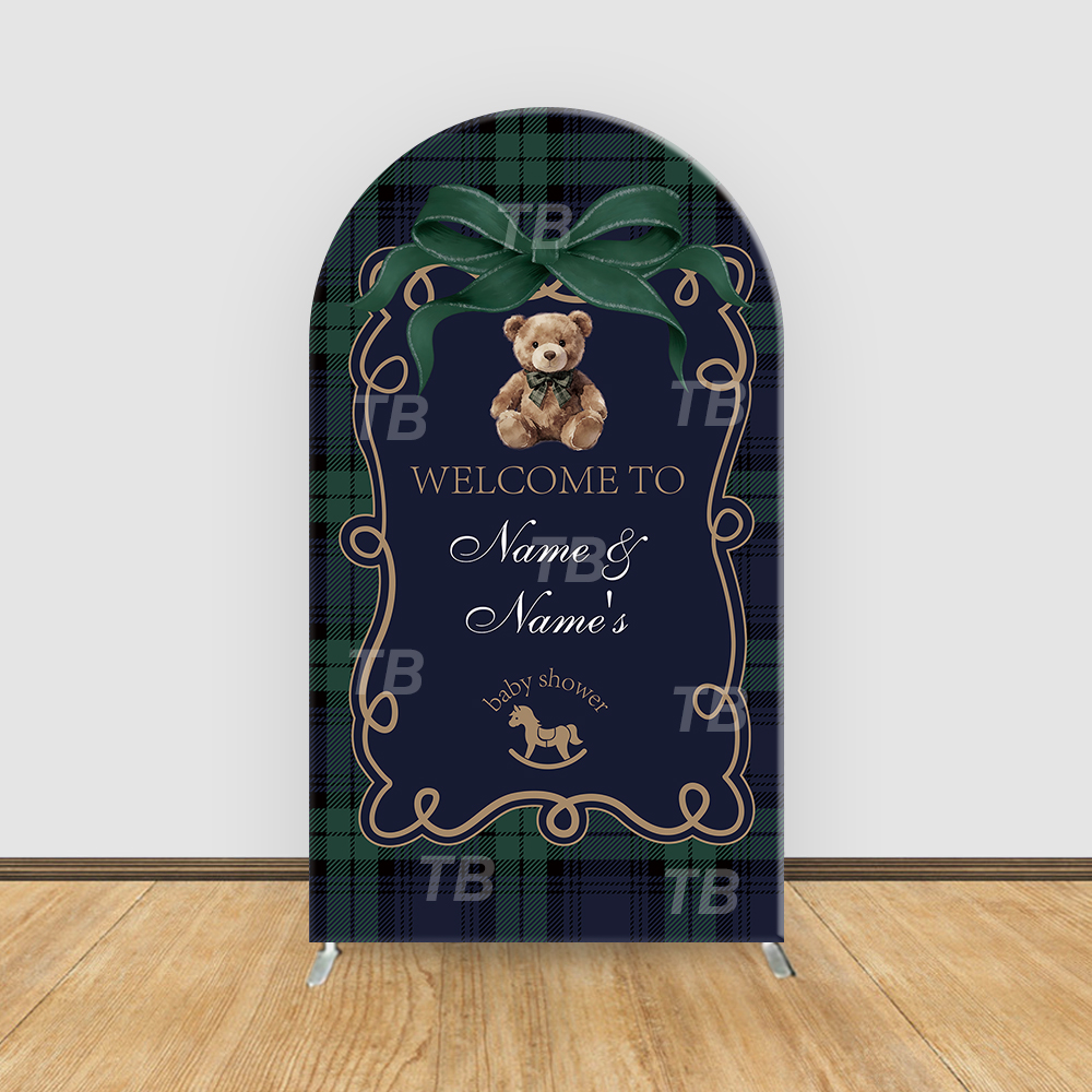 Teddy Bear Plaid Theme Arch Ba - Christmas Throw Blanket 리뷰 및 가격