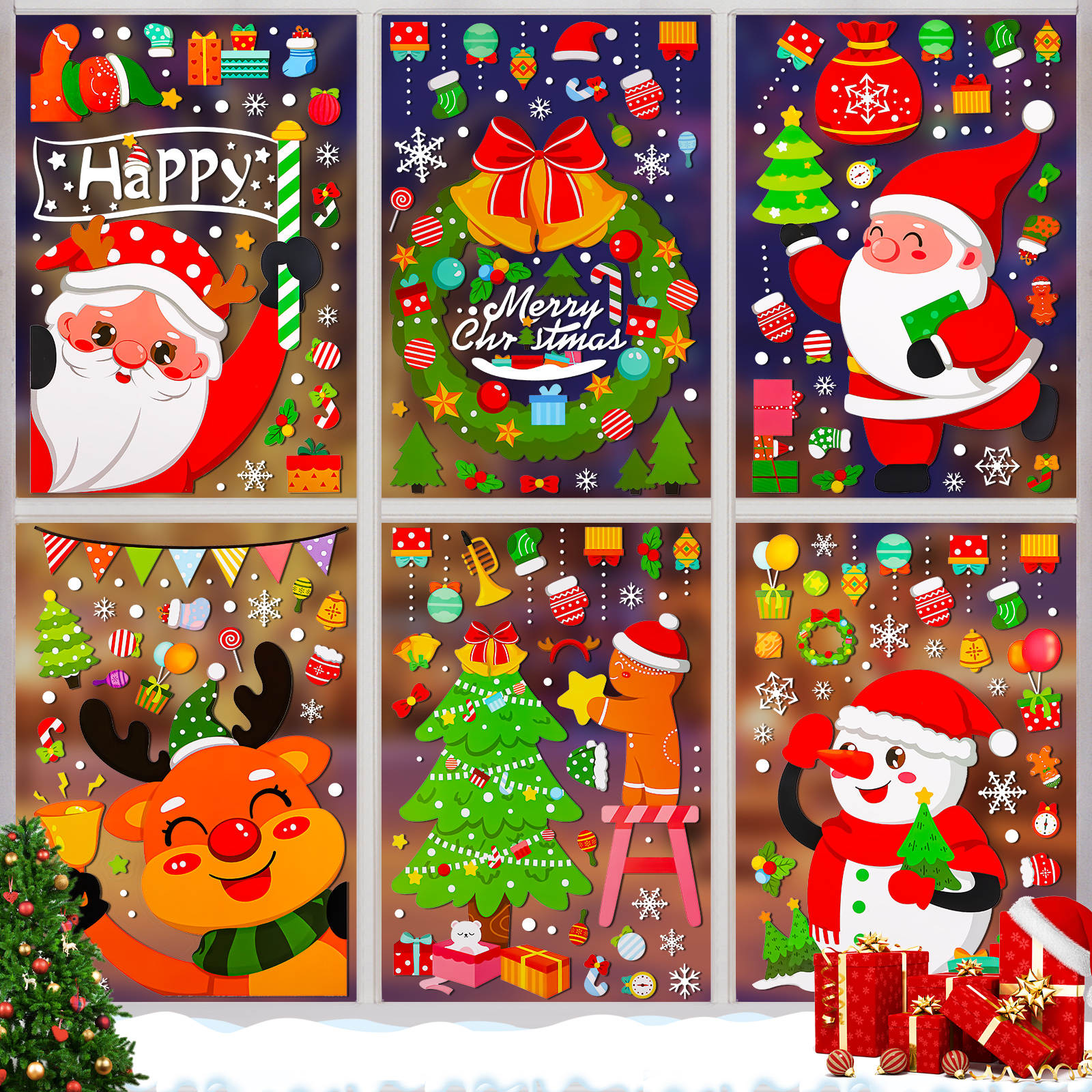 Removable Christmas PVC Static - Snowflake Window Decal 리뷰 및 가격