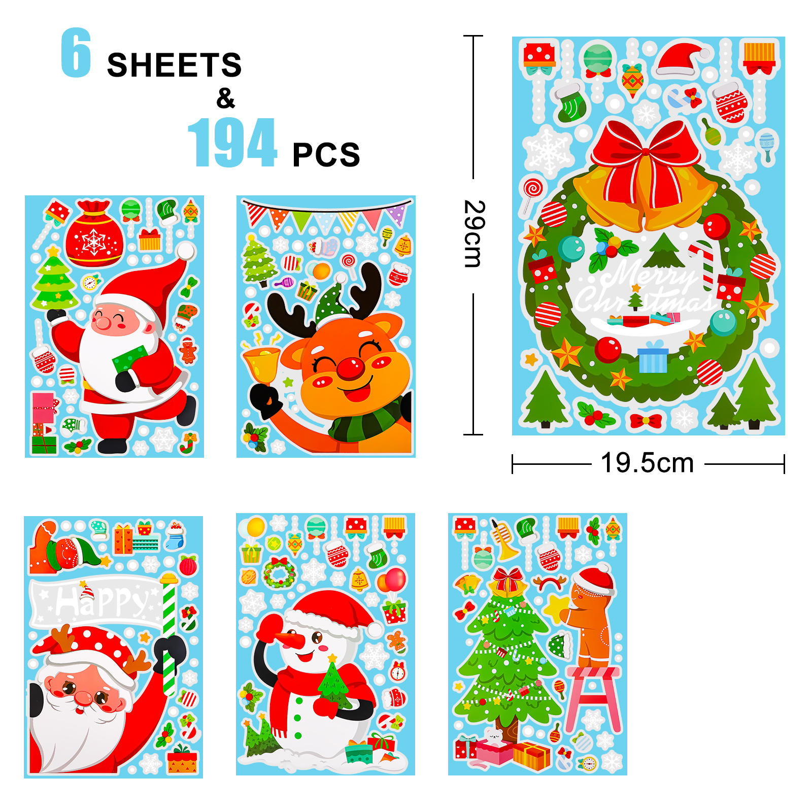 Removable Christmas PVC Static - Snowflake Window Decal 리뷰 및 가격