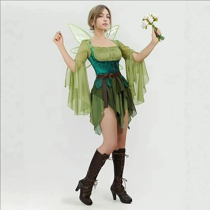 Women's Elf Medieval Green Fai - Elf Costume Christmas 리뷰 및 가격