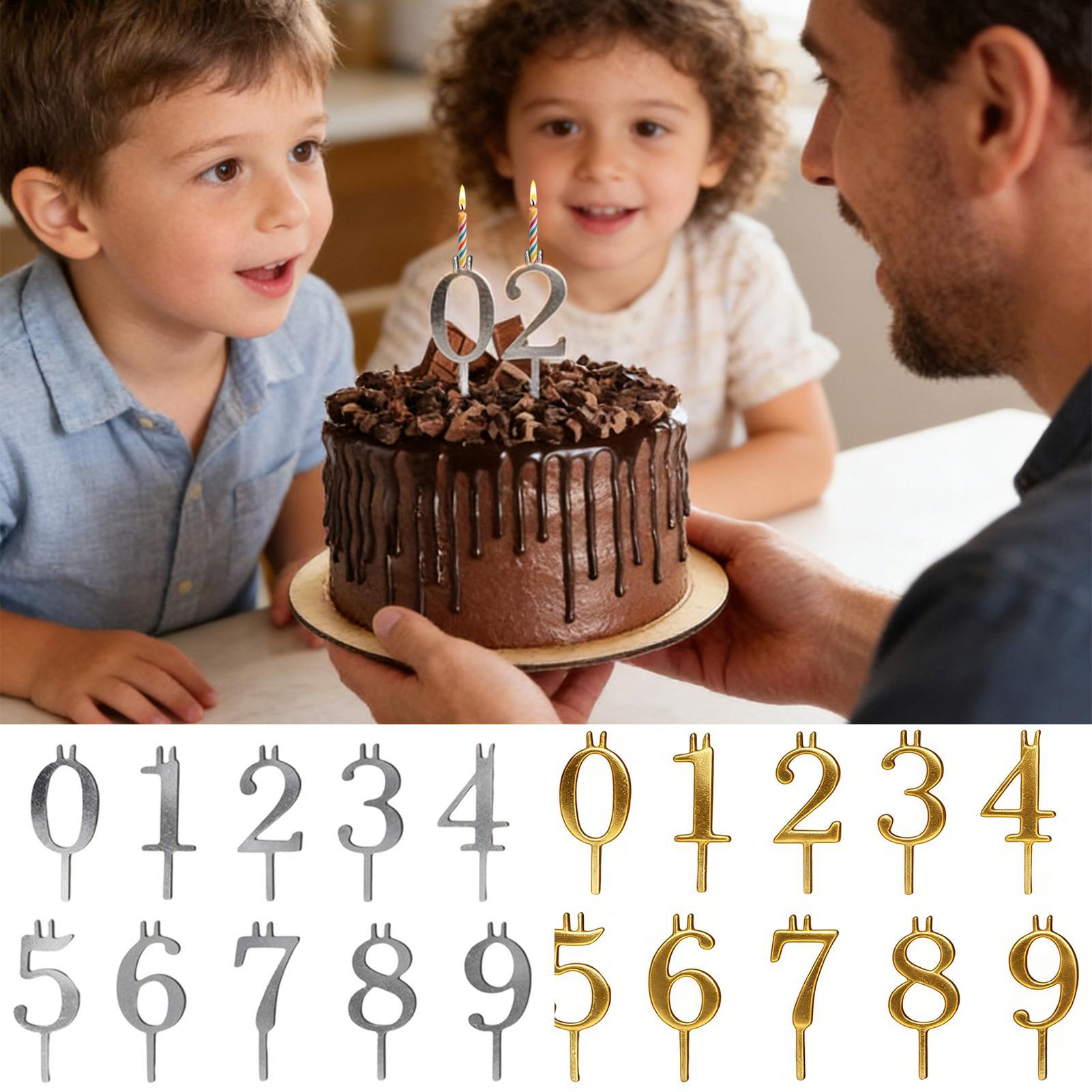 10pcs 0-9 Number Cake Toppers  - Holiday Candle Set 리뷰 및 가격