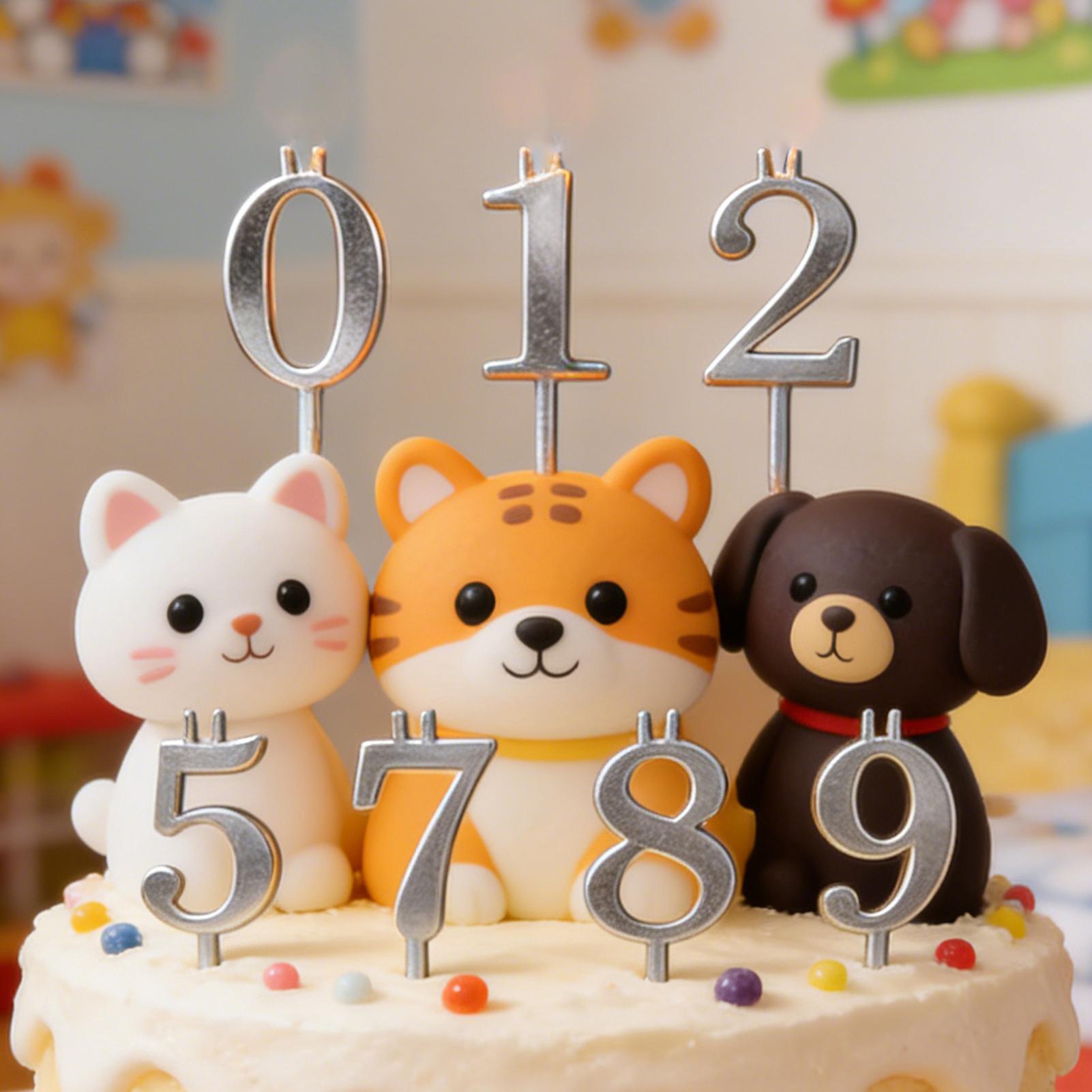 10pcs 0-9 Number Cake Toppers  - Holiday Candle Set 리뷰 및 가격
